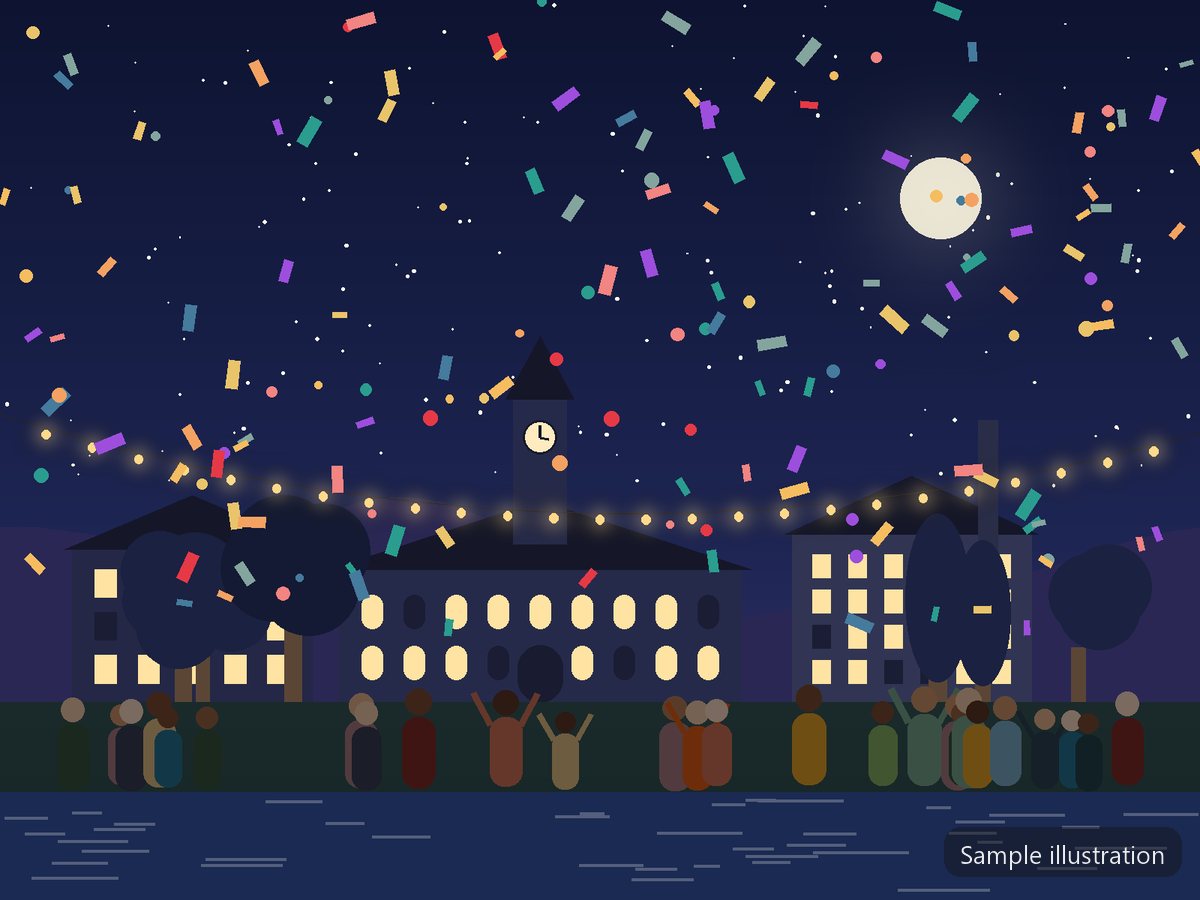 The lawn after the countdown