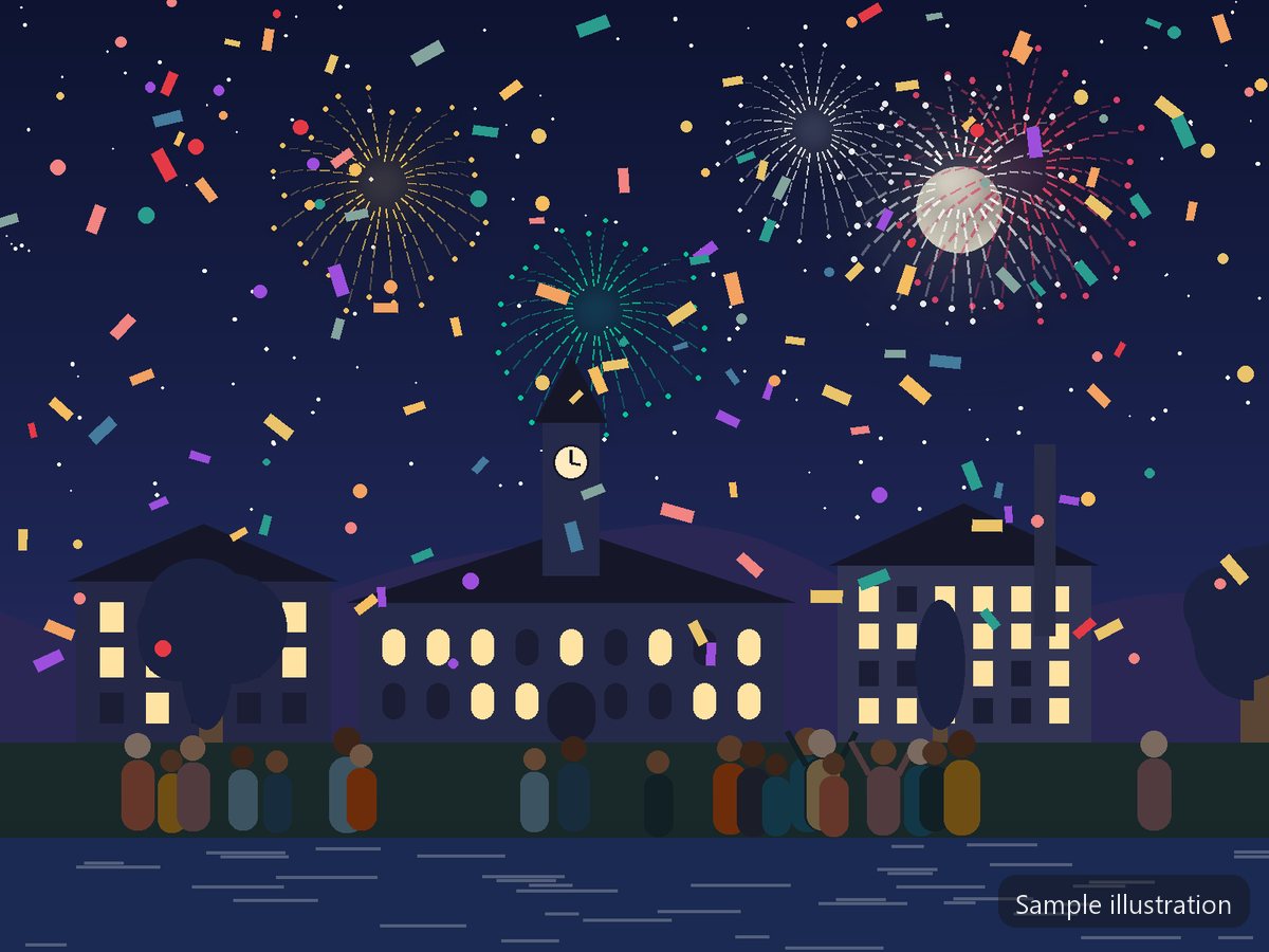 Confetti and fireworks